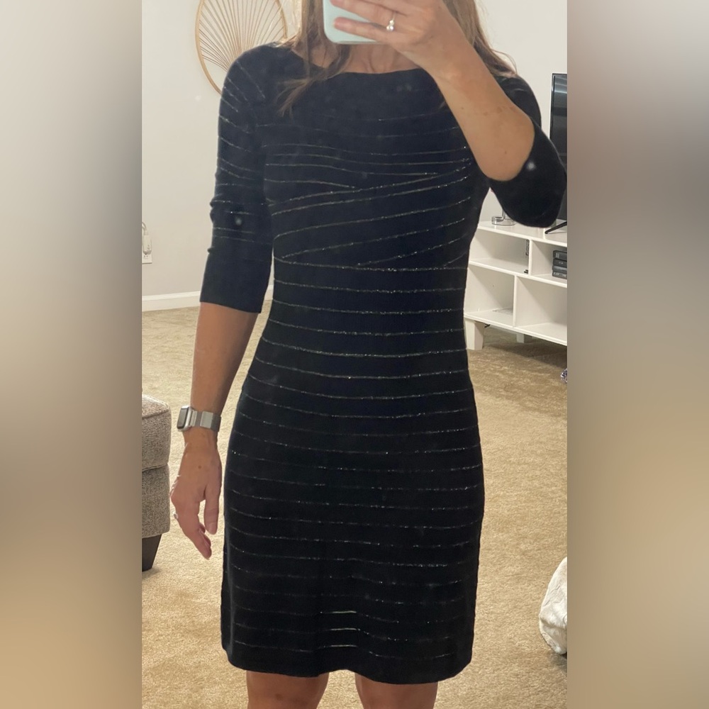 WHBM black sweater dress